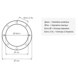 2 Kits Bride - Joints - Vis du Projecteur Piscine PL84 Série France