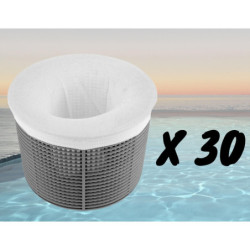 30 Chaussettes Skimmer Piscine - Préfiltre Jetable Maille Fine