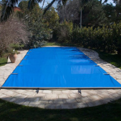 Bâche à Barres Piscine - 4 x 4 - Gris Médium
