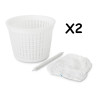 Lot de 2 Paniers Skimmer BWT 40031048 pour Piscine Série France et Miroir