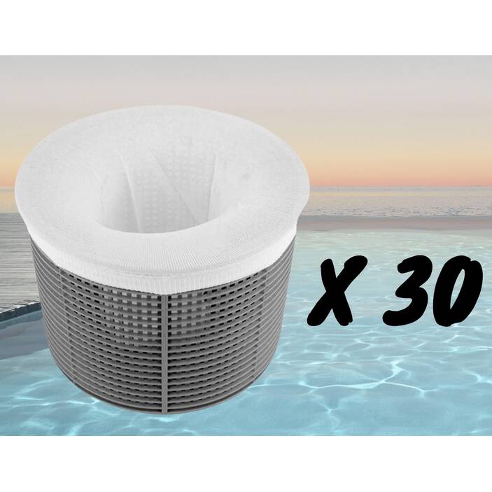 30 Chaussettes Filtrantes pour Skimmer Piscine