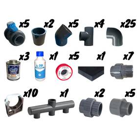 Kit Plomberie Piscine jusqu'à 10x5 - Ø50