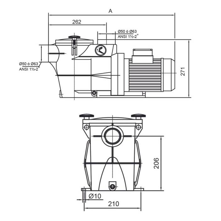 Pompe Kripsol Delfino KS 1 Cv Mono 15,4 m³/h