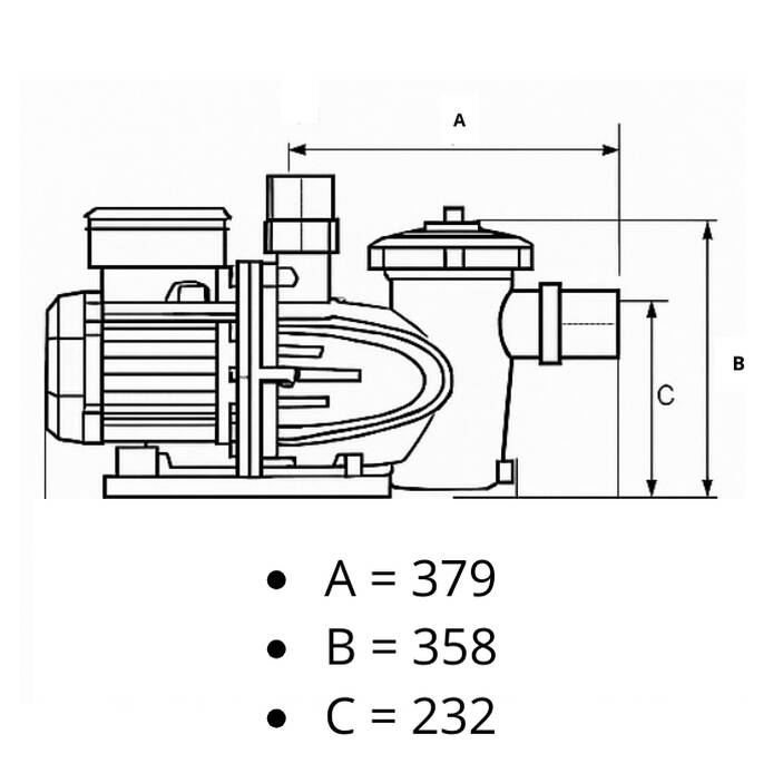 dimension pompe vitesse variable