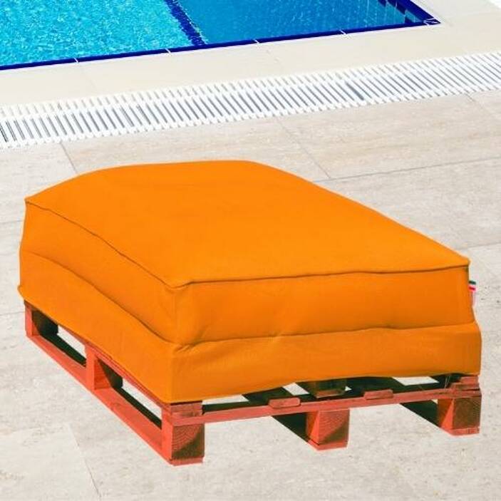 Pouf Sofa Palette Orange 120 x 80 cm