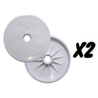 2 Grandes Roues Blanches - Adaptable Polaris C-6